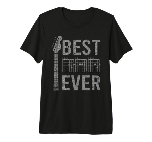 Best Dad Ever Chord Guitar Guitarist T-Shirt - Graphic Print Men Women - T-Shirt, Sweatshirt, Hoodie