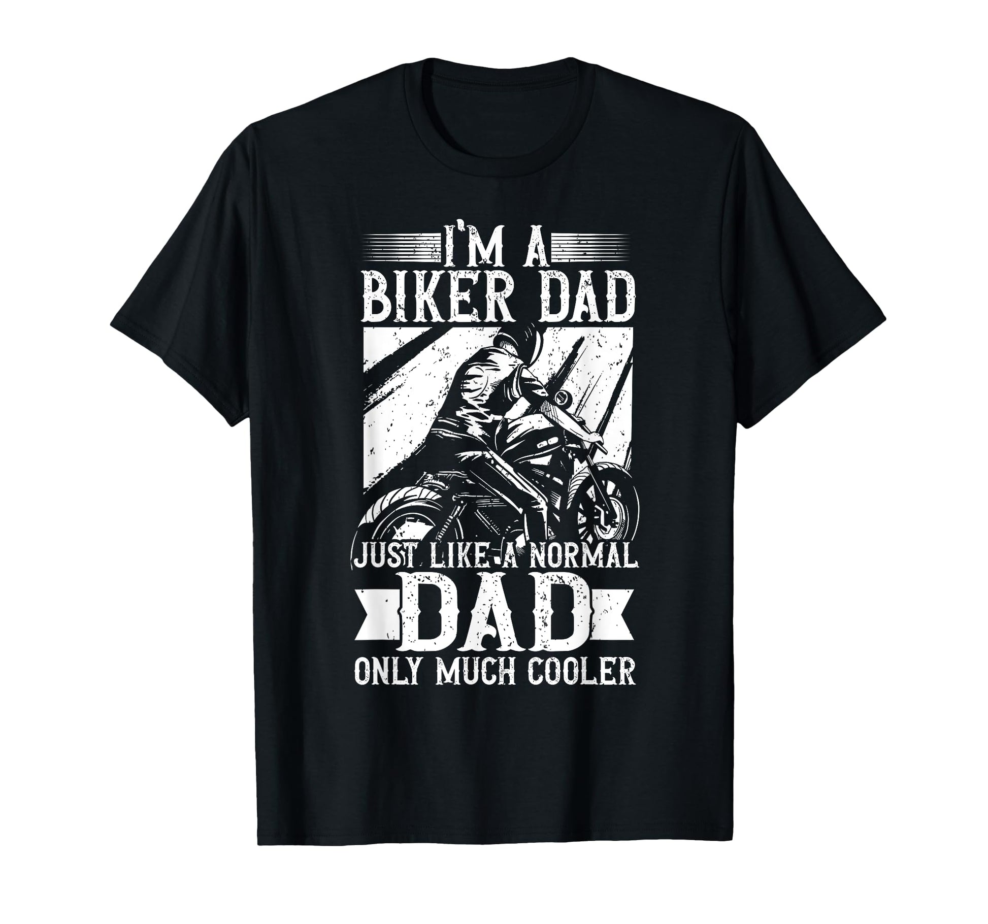 Biker Dad Motorcycle Father Biking Dad T-Shirt - Unique Graphic Unisex - T-Shirt, Sweatshirt, Hoodie