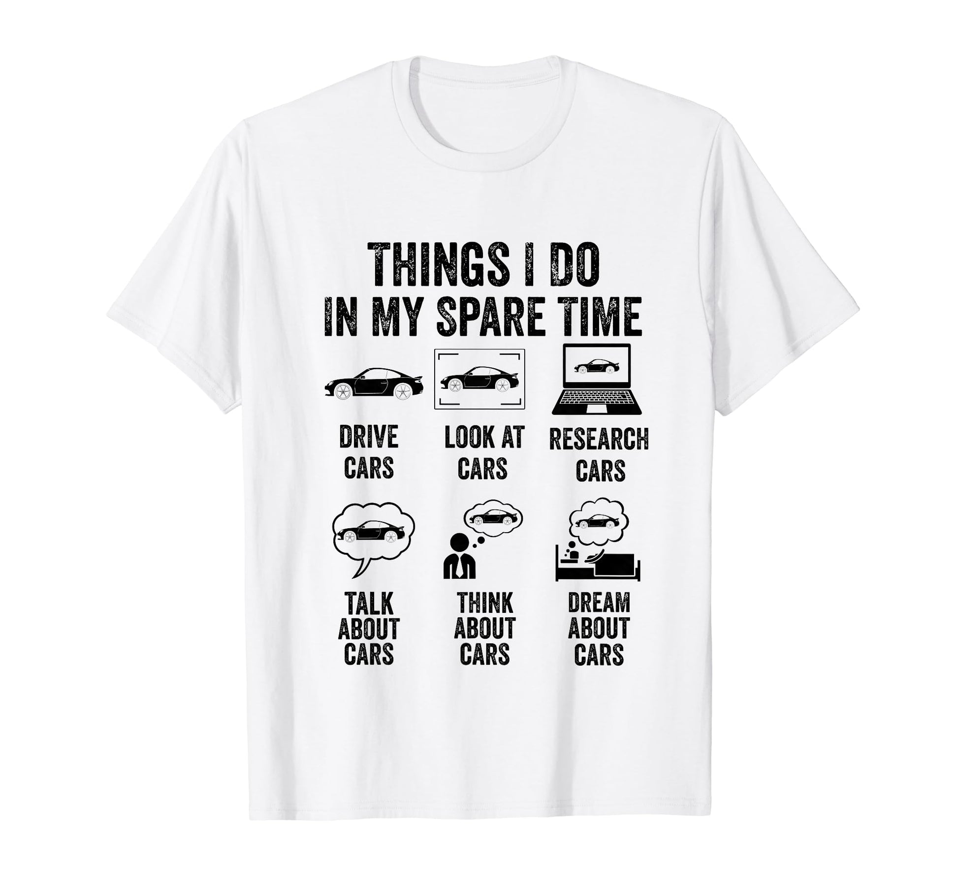 Things I Do My Spare Time Car Lover T-Shirt - Minimalist Print Men Women - T-Shirt, Sweatshirt, Hoodie