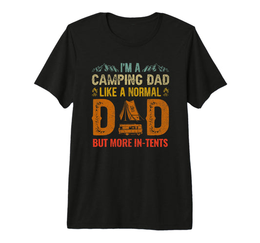 Camping Dad Tents Funny Camper T-Shirt - Minimalist Print Men Women - T-Shirt, Sweatshirt, Hoodie