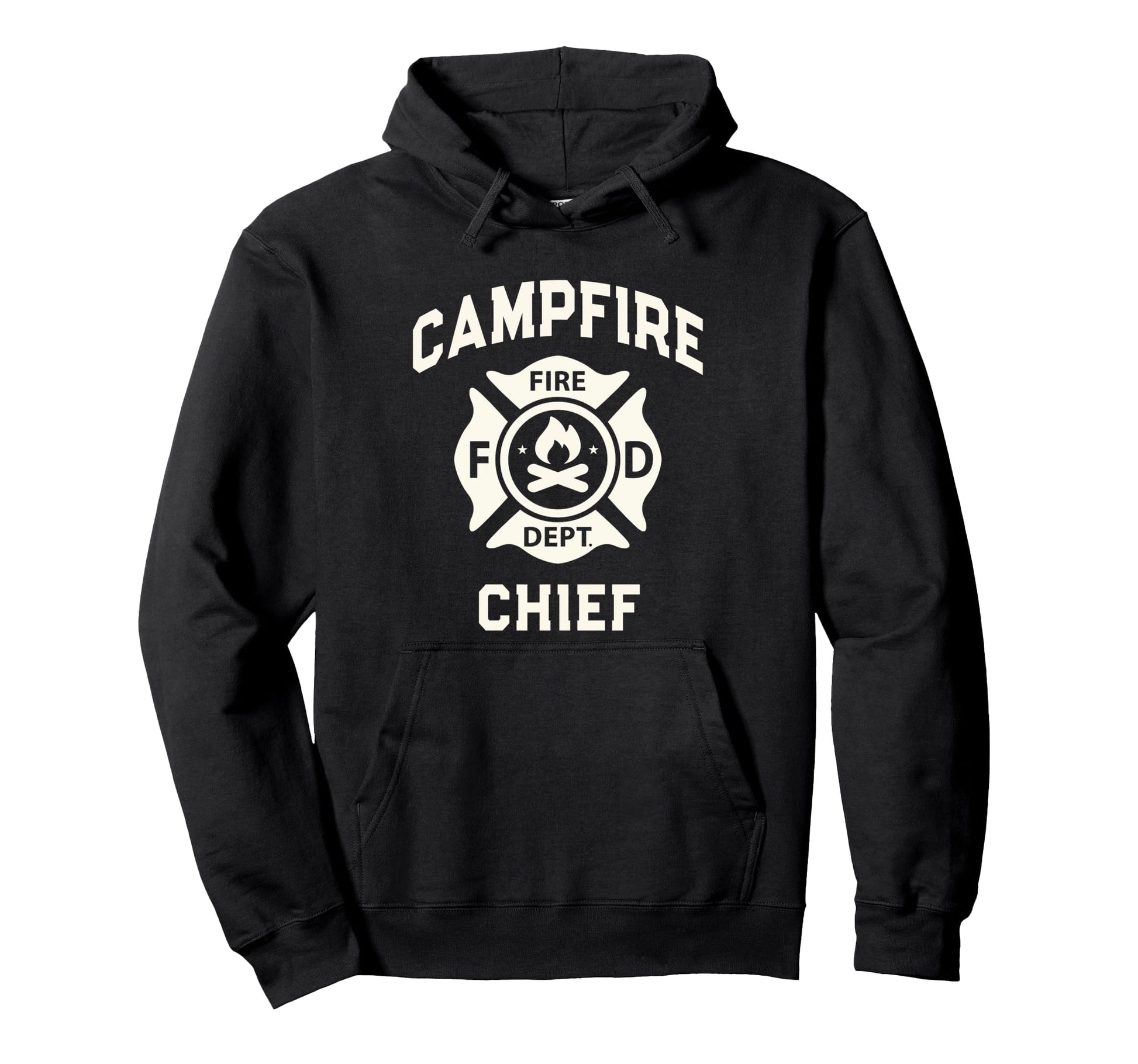 Funny Campfire Chief Hiking Camping Dad Hoodie - Unique Graphic Unisex - T-Shirt, Sweatshirt, Hoodie