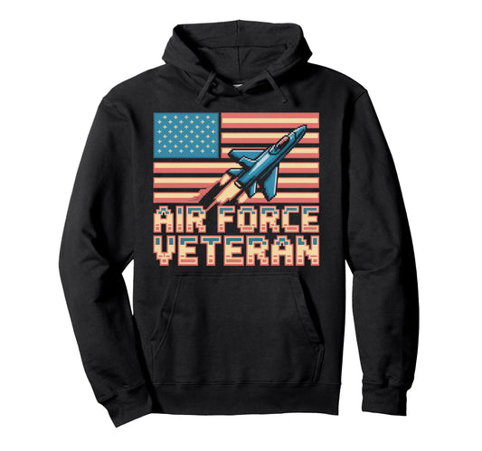 Air Force Veteran Us American Flag Dad Hoodie - Minimalist Print Men Women - T-Shirt, Sweatshirt, Hoodie