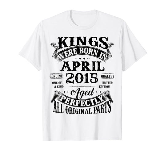 11Th Birthday Gift Kings Born April T-Shirt - Novelty Apparel Men Women - T-Shirt, Sweatshirt, Hoodie