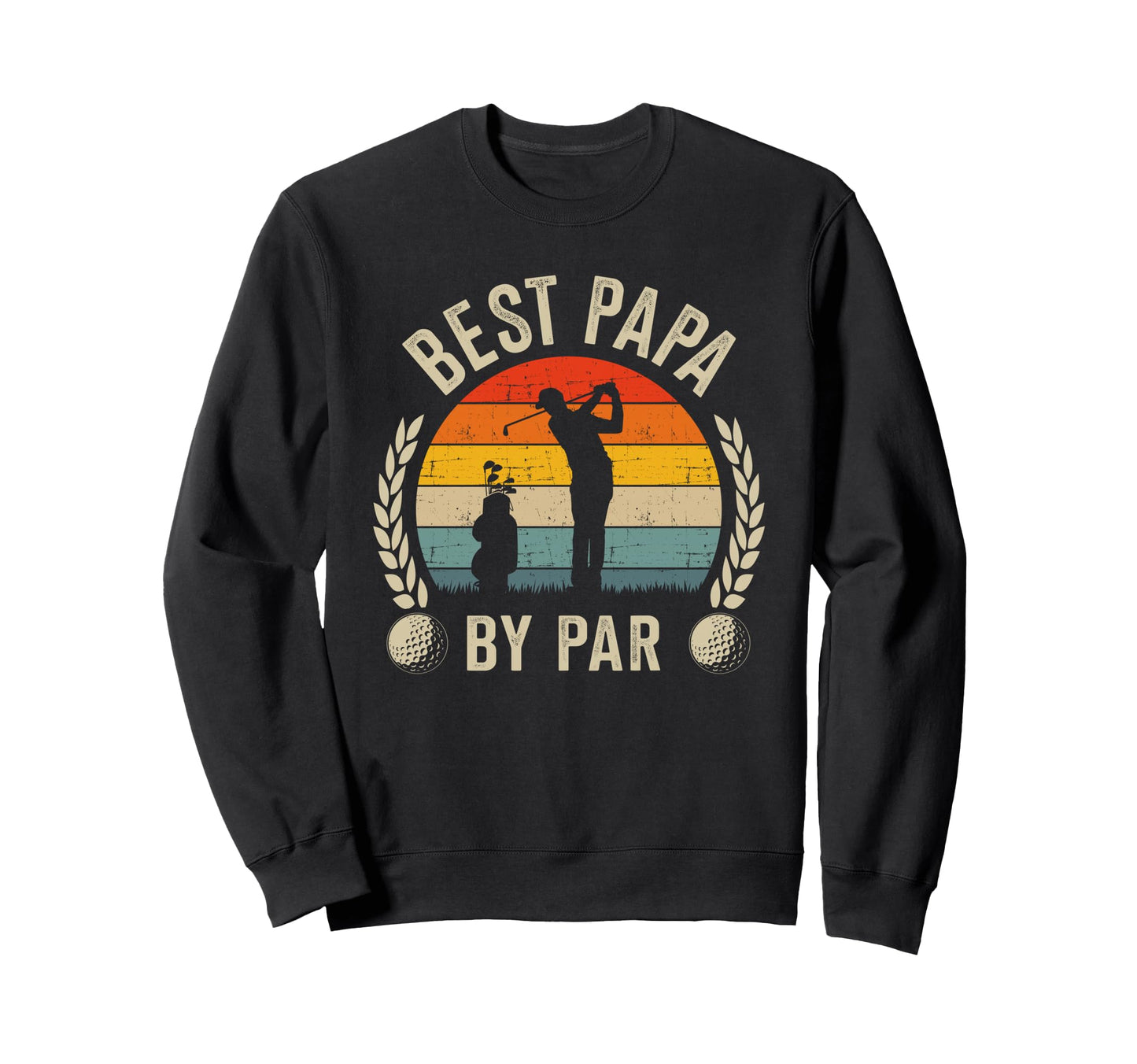 Best Papa Par Golf Dad Grandpa Sweatshirt - Minimalist Print for Adults - T-Shirt, Sweatshirt, Hoodie