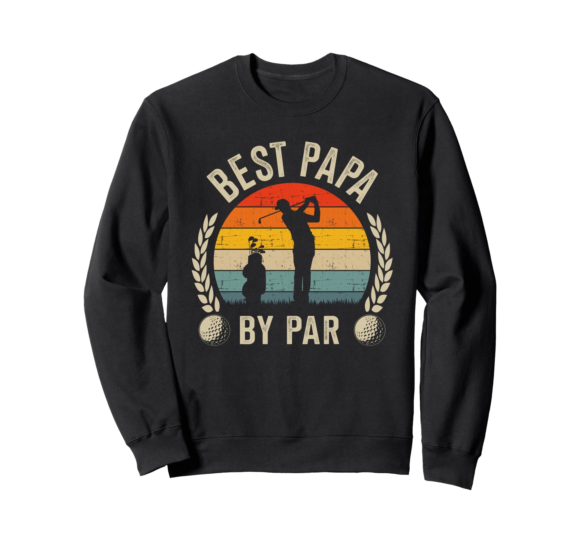 Best Papa Par Golf Dad Grandpa Sweatshirt - Minimalist Print for Adults - T-Shirt, Sweatshirt, Hoodie