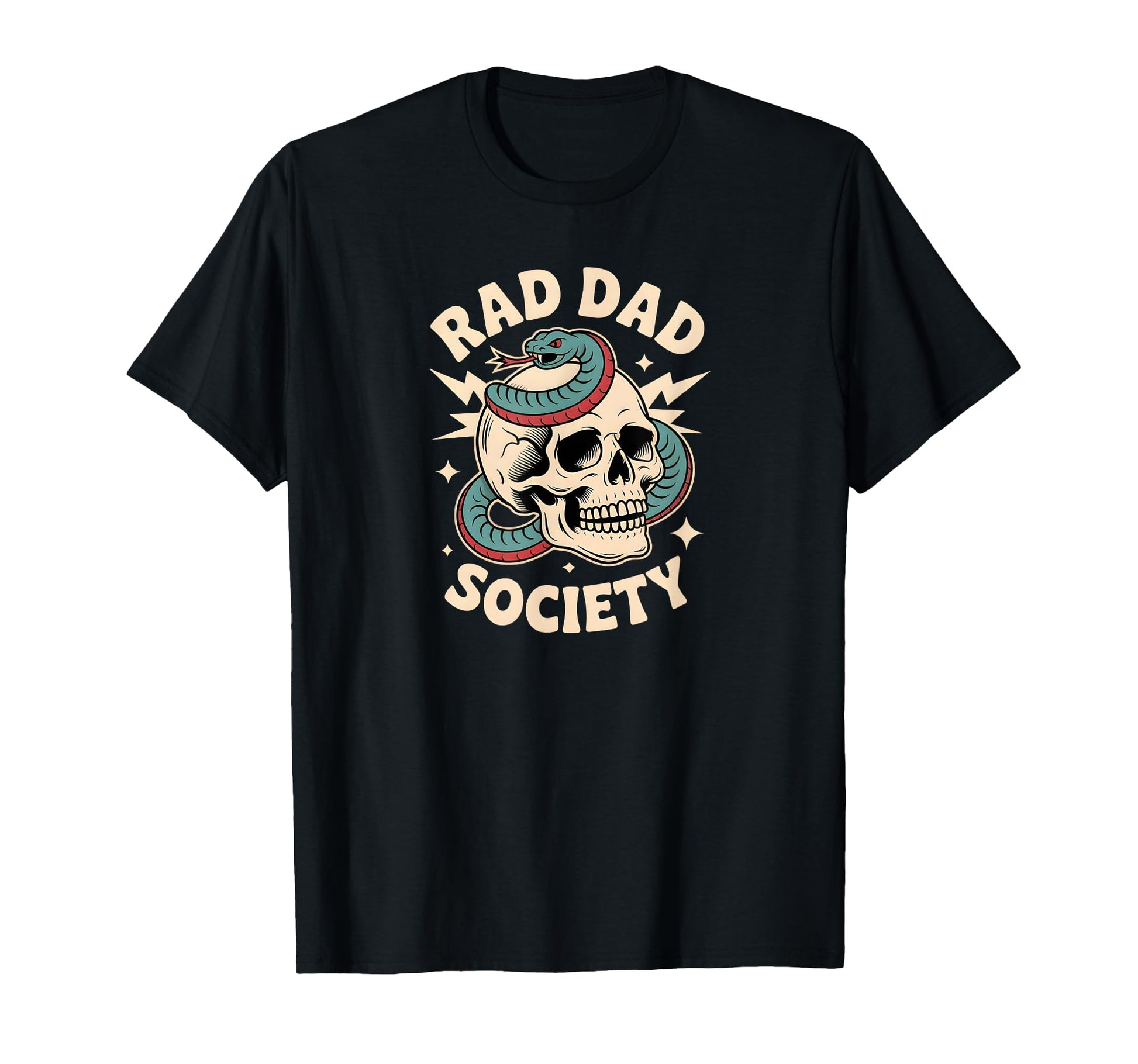 Rad Dad Society Skull Snake Art Edgy T-Shirt - Graphic Print Men Women - T-Shirt, Sweatshirt, Hoodie