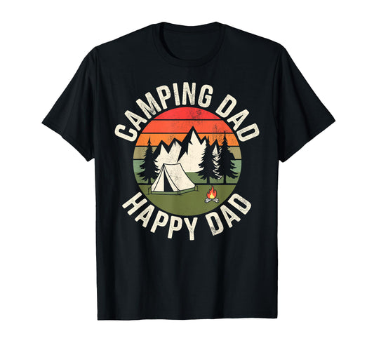 Camping Dad Tent Adventure Campfire T-Shirt - Trendy Graphic Unisex - T-Shirt, Sweatshirt, Hoodie