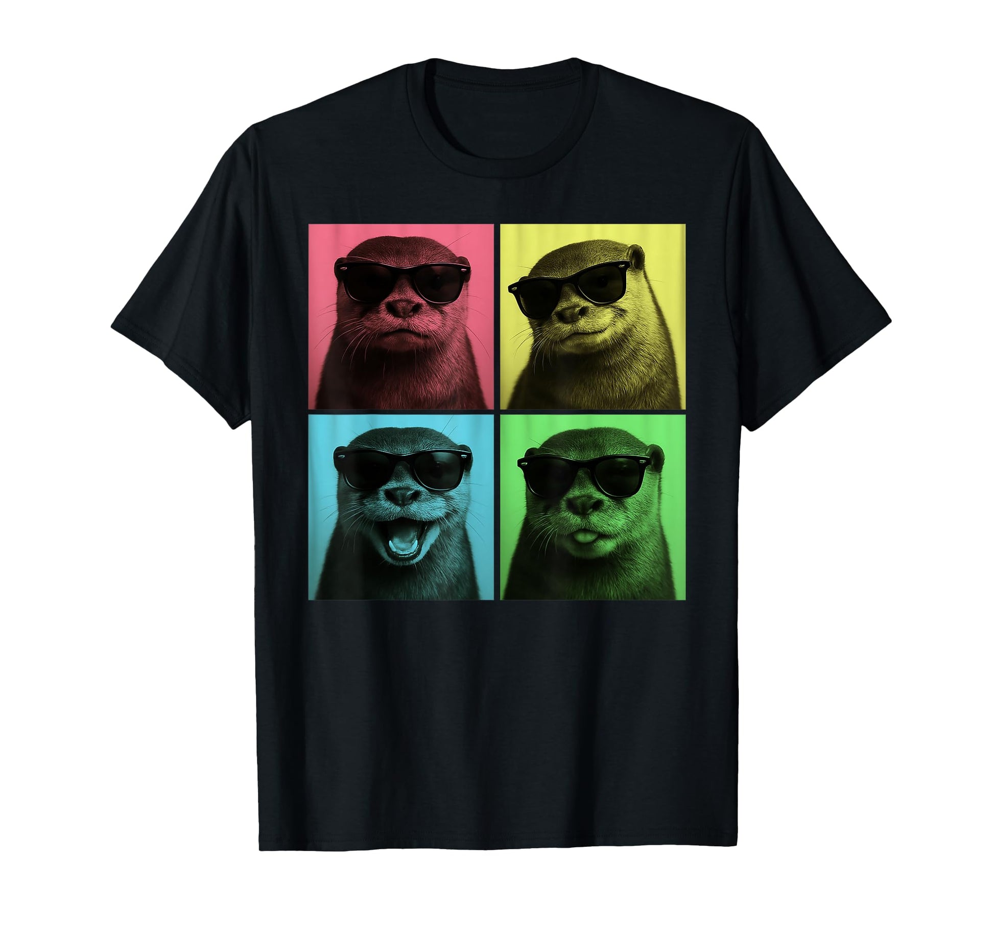Otter Funny Pop Art Sea Otter Lover T-Shirt - Graphic Print for Adults - T-Shirt, Sweatshirt, Hoodie