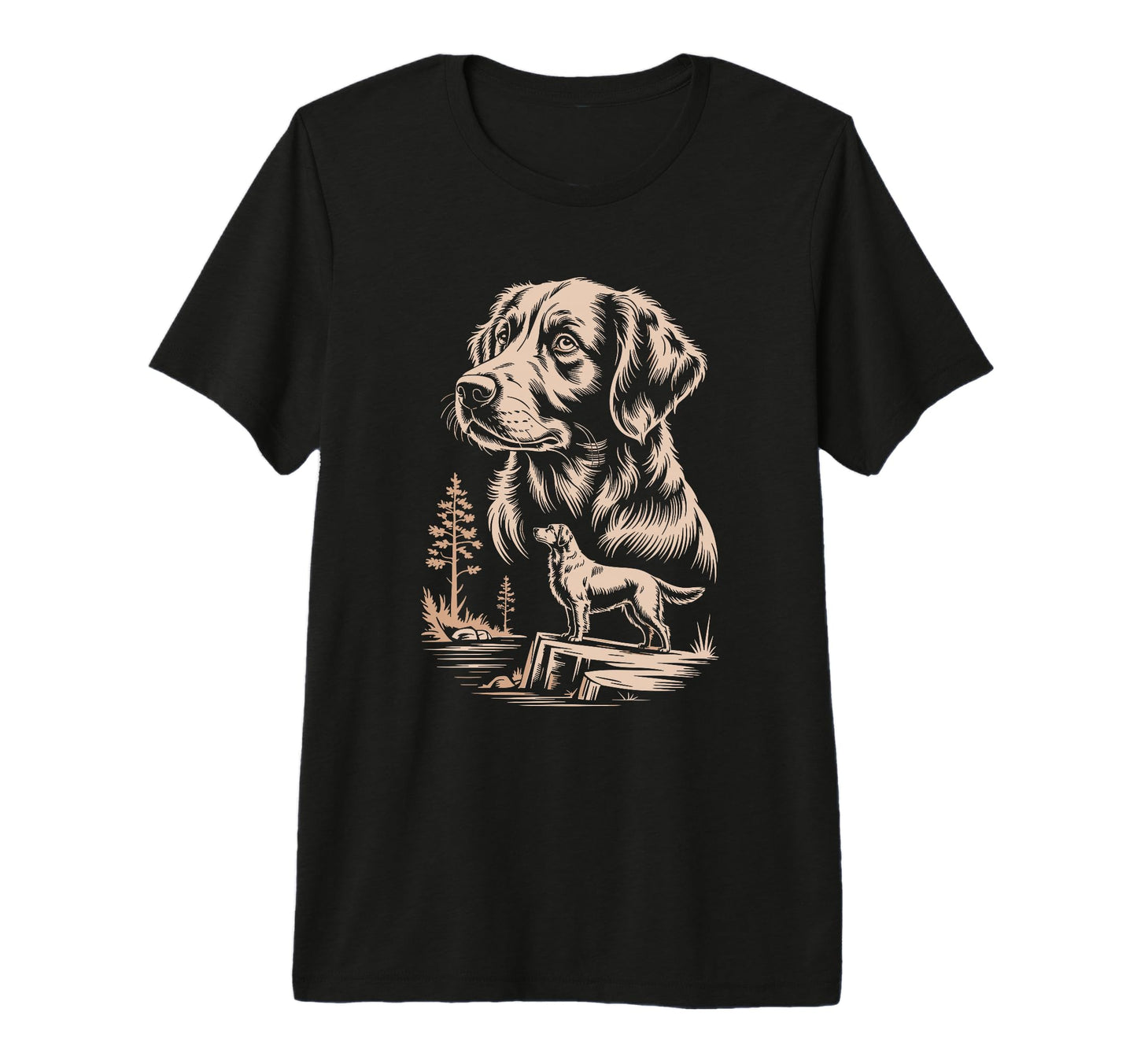 Mom Dad Flat Coated Retriever Dog Owner T-Shirt - Aesthetic Graphic Unisex - T-Shirt, Sweatshirt, Hoodie