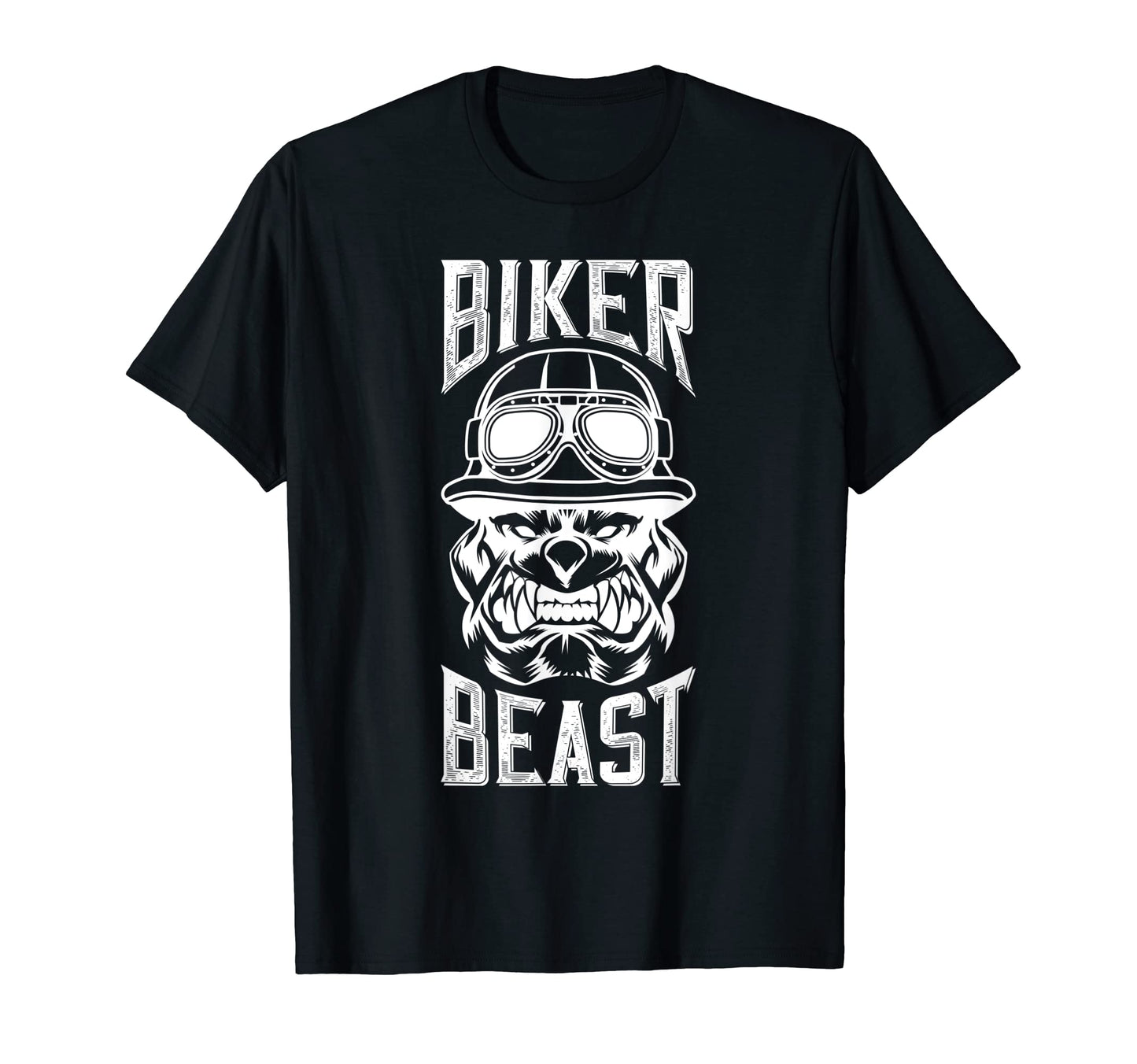 Biker Beast Dog Motorcycle Dad T-Shirt - Casual Everyday Wear for Adults - T-Shirt, Sweatshirt, Hoodie