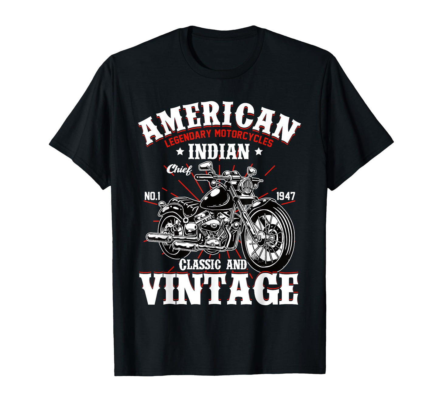 Old Biker American Motorcycle Indian T-Shirt - Aesthetic Graphic Men Women - T-Shirt, Sweatshirt, Hoodie