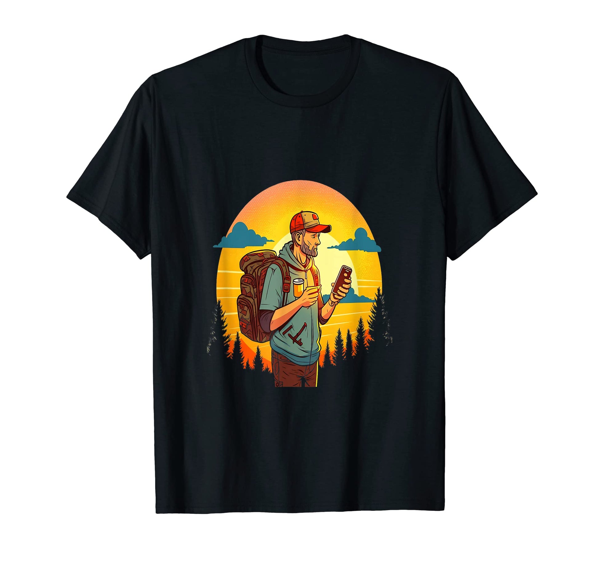 Geocache Mountain Hiking Trip T-Shirt - Fun Novelty Design Men Women - T-Shirt, Sweatshirt, Hoodie