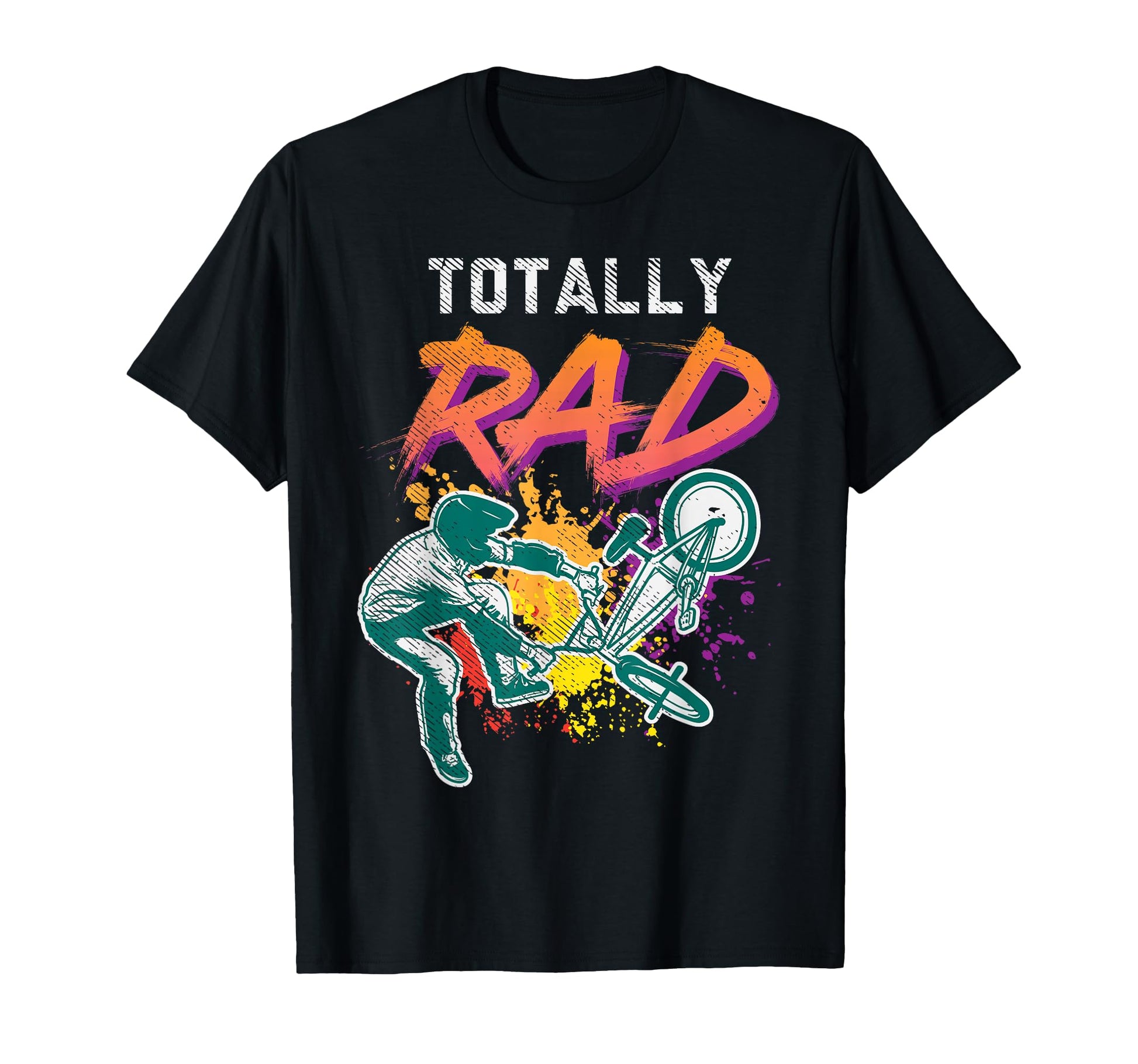 Totally Rad 80S Bmx Bike Racing T-Shirt - Novelty Apparel for Adults - T-Shirt, Sweatshirt, Hoodie