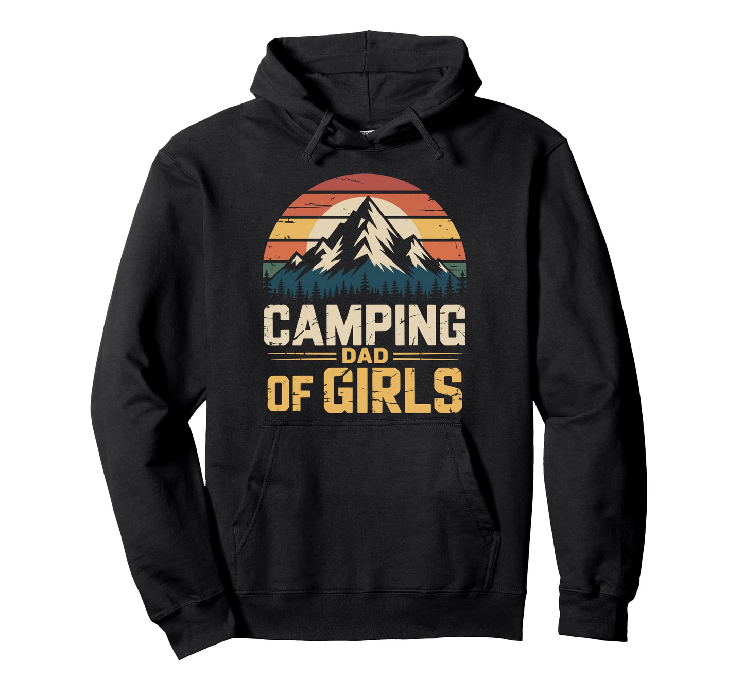 Outdoor Camp Camper Father Camping Hoodie - Fun Novelty Design for Adults - T-Shirt, Sweatshirt, Hoodie
