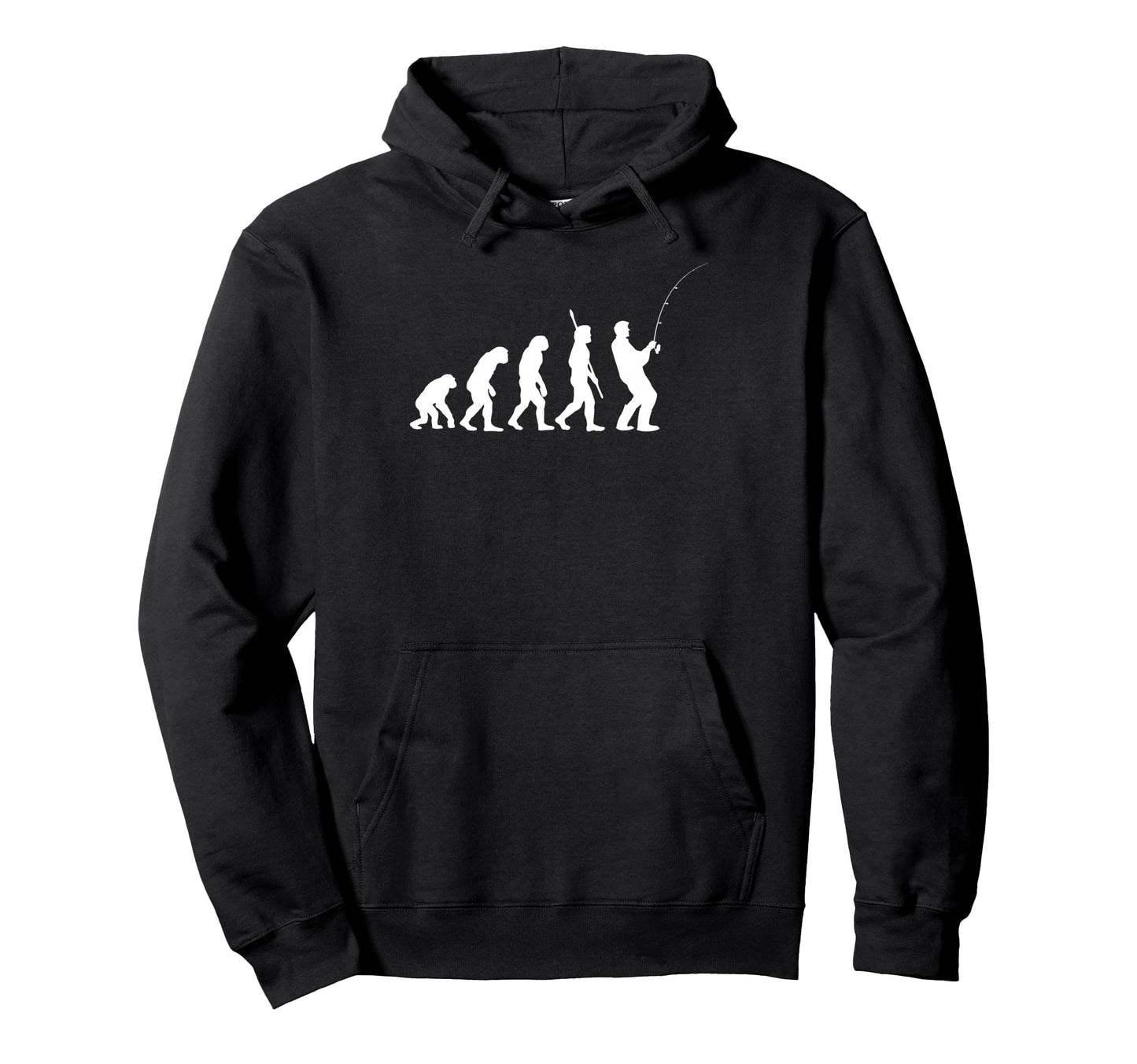 Funny Fisherman Evolution Fishing Hoodie - Casual Everyday Wear Men Women - T-Shirt, Sweatshirt, Hoodie