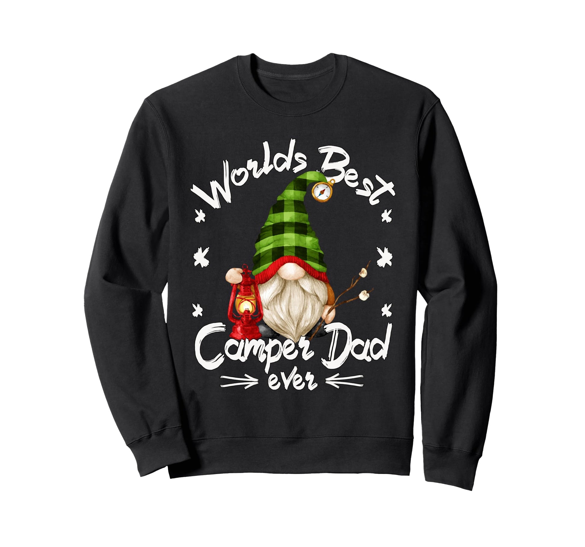 Worlds Best Camper Dad Gnomie Funny Sweatshirt - Custom Art Print Unisex - T-Shirt, Sweatshirt, Hoodie