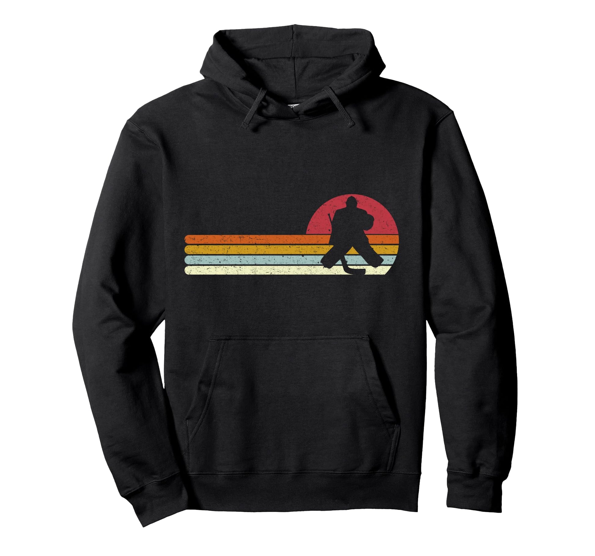 Goalie Sunset Ice Hockey Goalkeeper Hoodie - Unique Graphic Men Women - T-Shirt, Sweatshirt, Hoodie