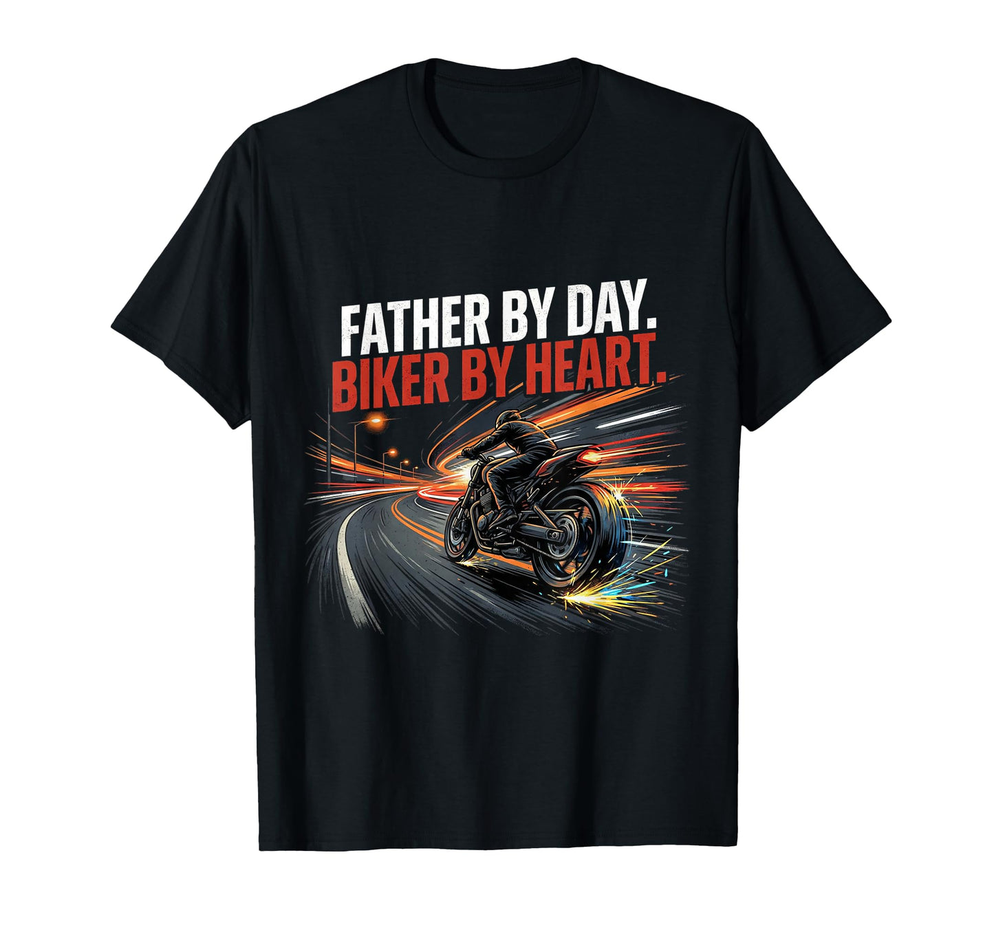 Motorcycle Papa Rider Biker Dad Gift T-Shirt - Unique Graphic Men Women - T-Shirt, Sweatshirt, Hoodie
