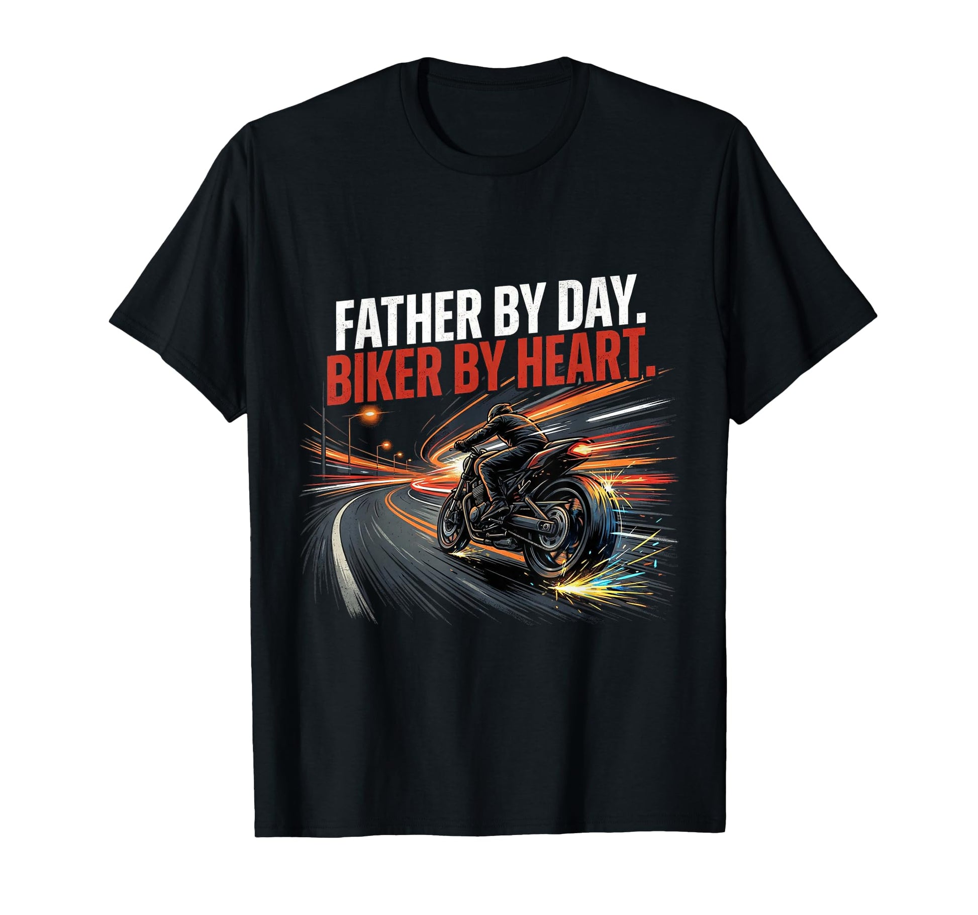 Motorcycle Papa Rider Biker Dad Gift T-Shirt - Unique Graphic Men Women - T-Shirt, Sweatshirt, Hoodie