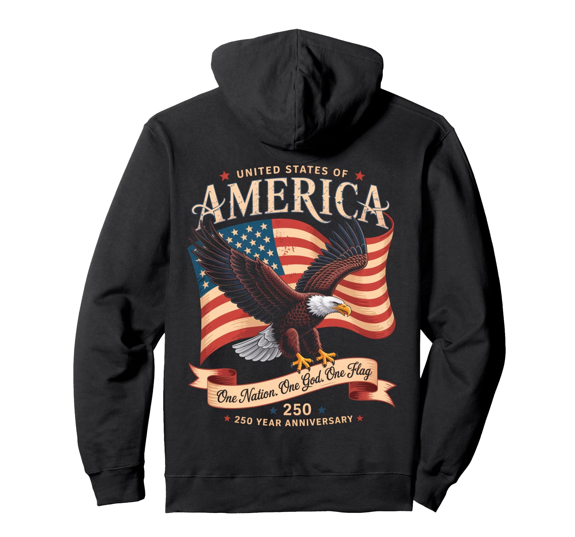 250Th Anniversary America Usa Hoodie - Fun Novelty Design Men Women - T-Shirt, Sweatshirt, Hoodie