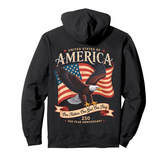 250Th Anniversary America Usa Hoodie - Fun Novelty Design Men Women - T-Shirt, Sweatshirt, Hoodie