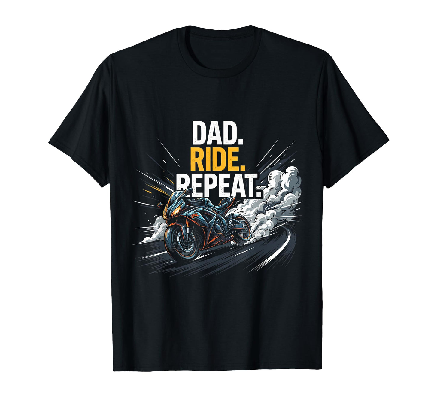 Motorcycle Papa Rider Biker Dad Gift T-Shirt - Custom Art Print Men Women - T-Shirt, Sweatshirt, Hoodie