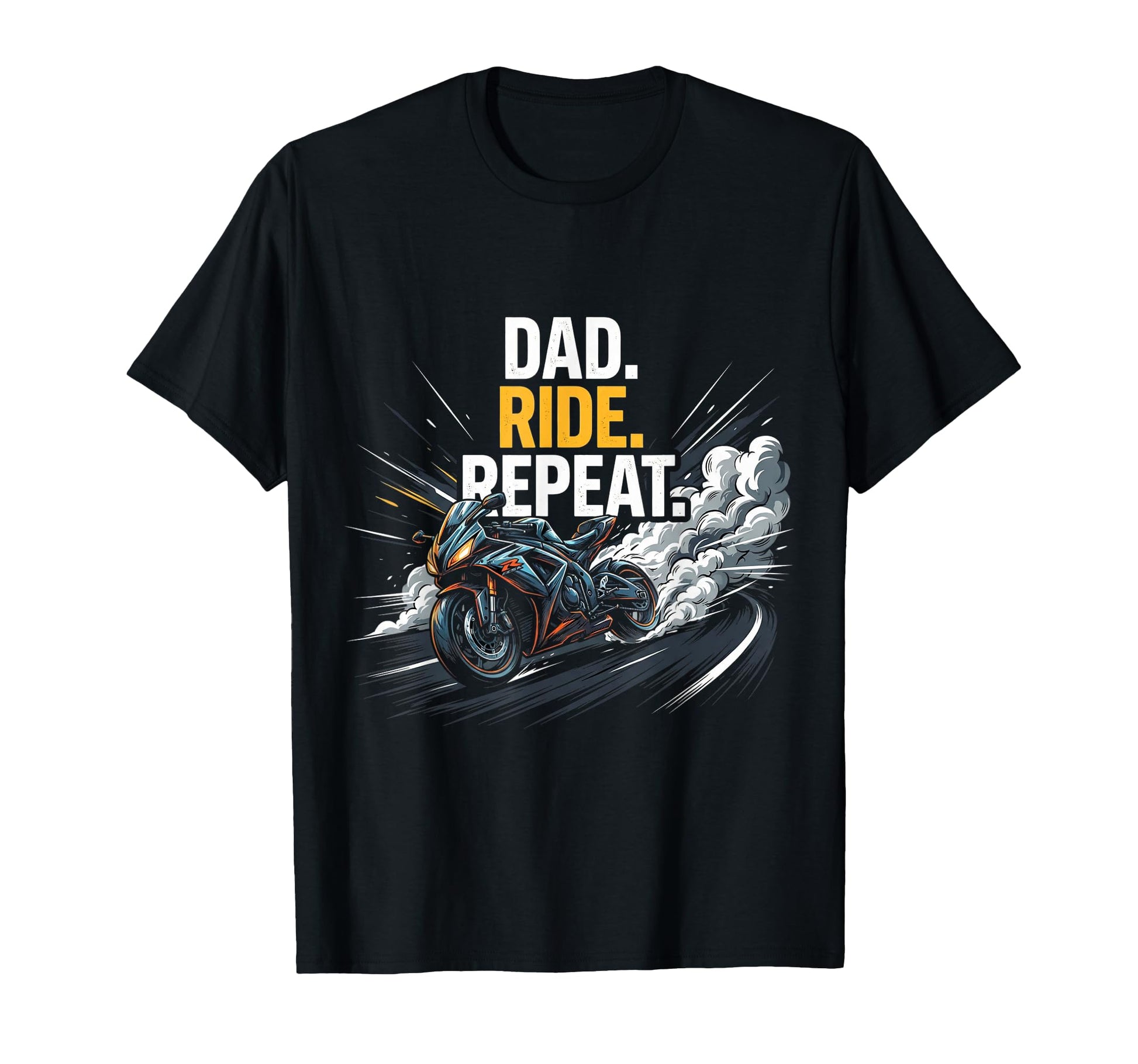Motorcycle Papa Rider Biker Dad Gift T-Shirt - Custom Art Print Men Women - T-Shirt, Sweatshirt, Hoodie