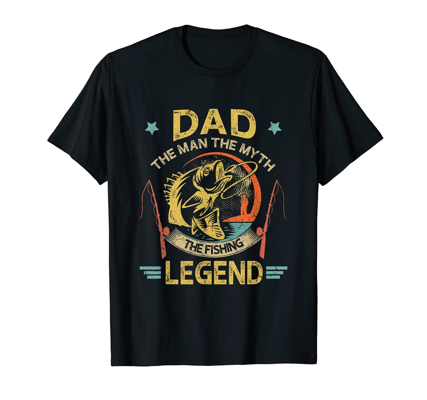 Dad Myth Fishing Legend Fisherman T-Shirt - Minimalist Print Men Women - T-Shirt, Sweatshirt, Hoodie