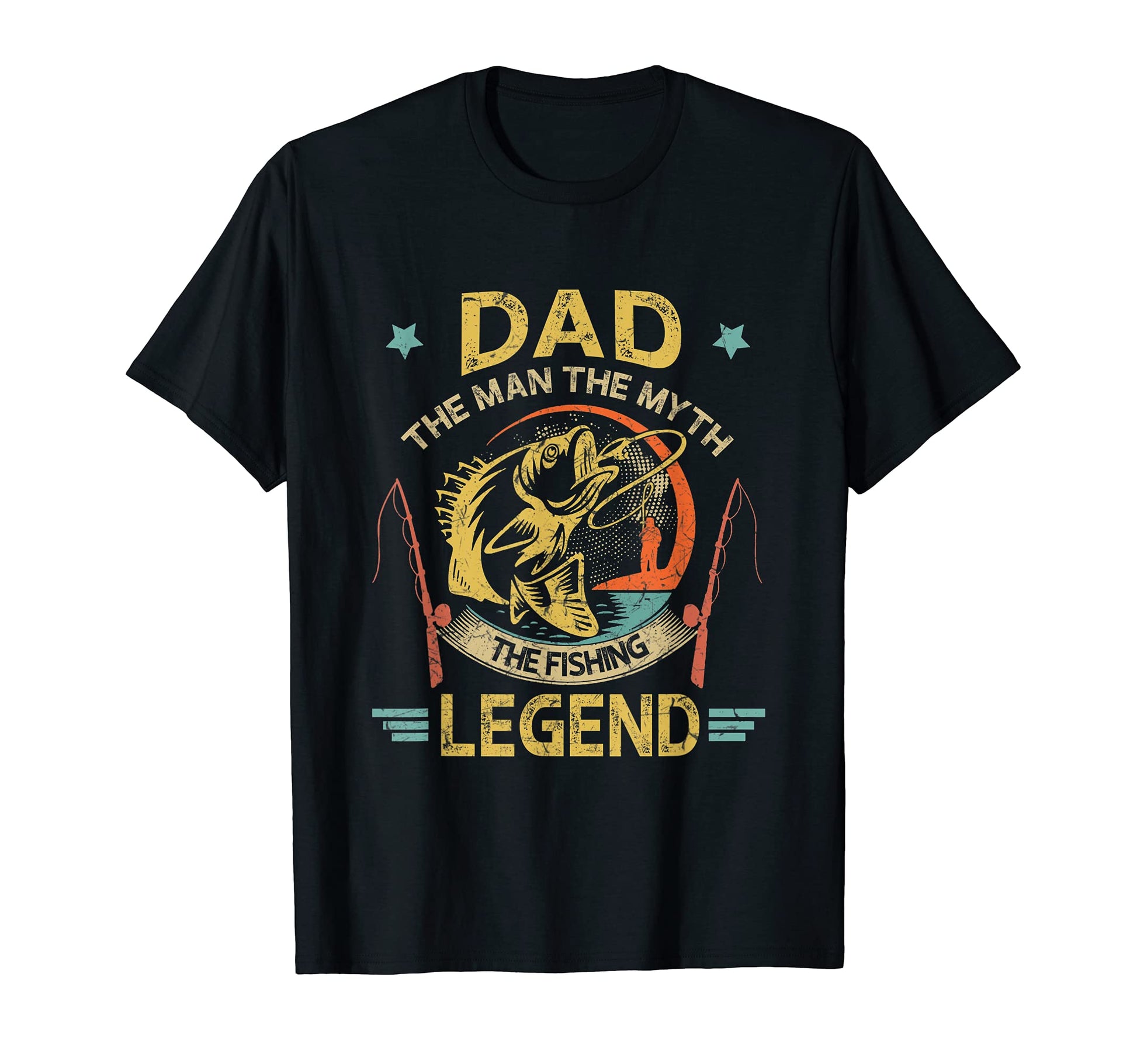 Dad Myth Fishing Legend Fisherman T-Shirt - Minimalist Print Men Women - T-Shirt, Sweatshirt, Hoodie