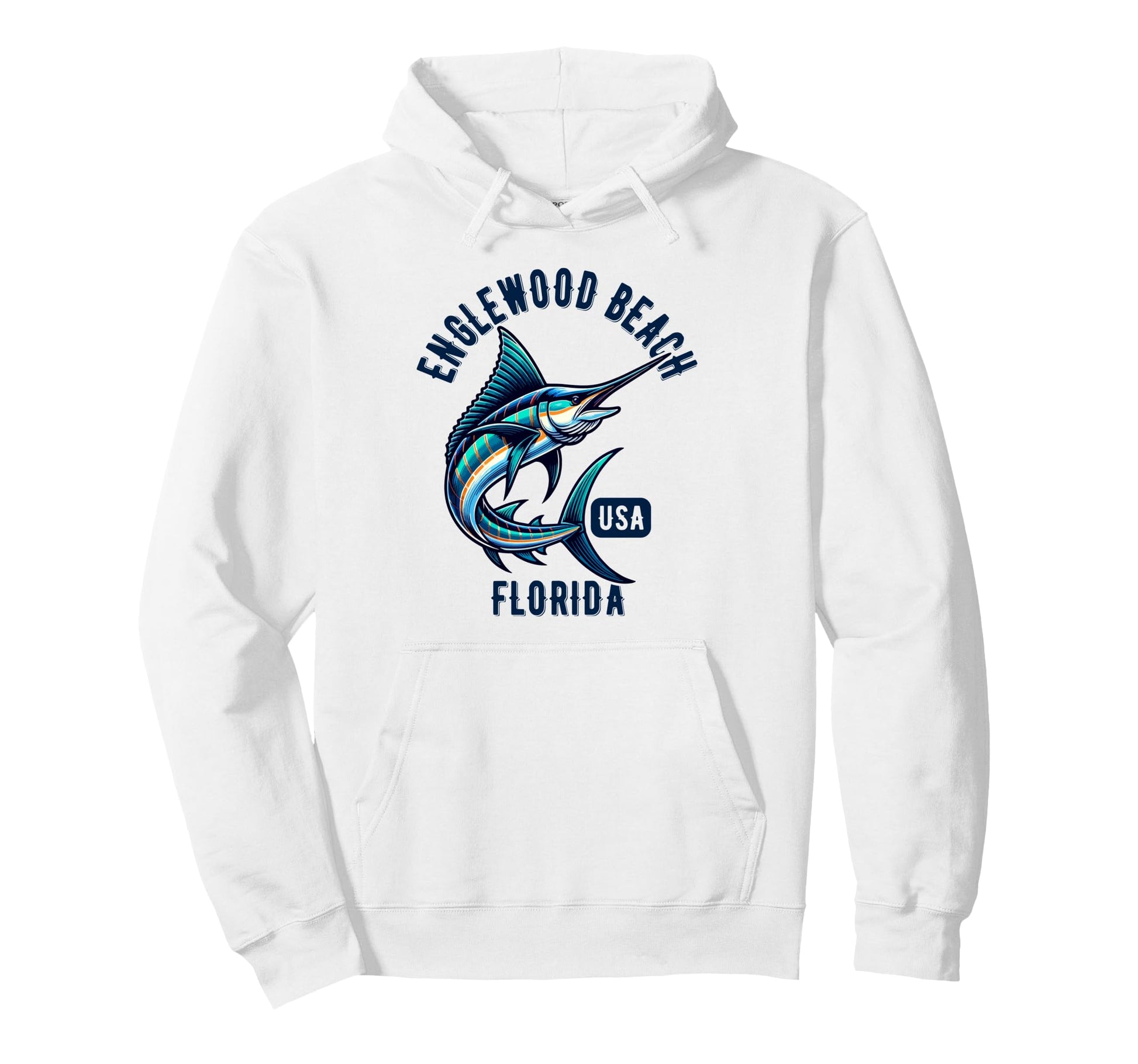 Englewood Beach Florida Usa Fishing Hoodie - Aesthetic Graphic Unisex - T-Shirt, Sweatshirt, Hoodie