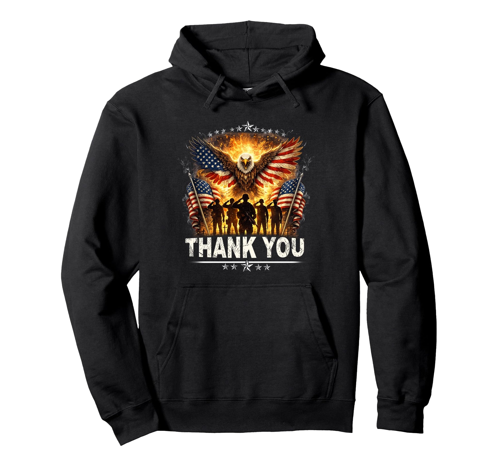 Thank You Veteran Patriotic Usa Hoodie - Custom Art Print for Adults - T-Shirt, Sweatshirt, Hoodie