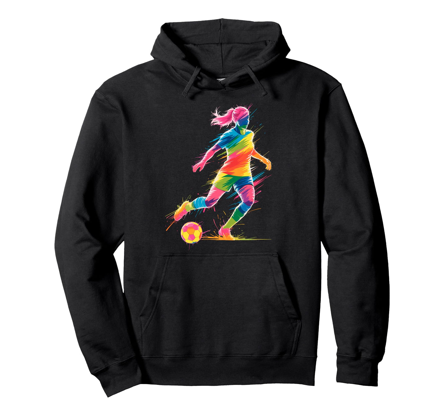 Colorful Funny Soccer Fan Dad Mom Game Day Hoodie - Unique Graphic Unisex - T-Shirt, Sweatshirt, Hoodie