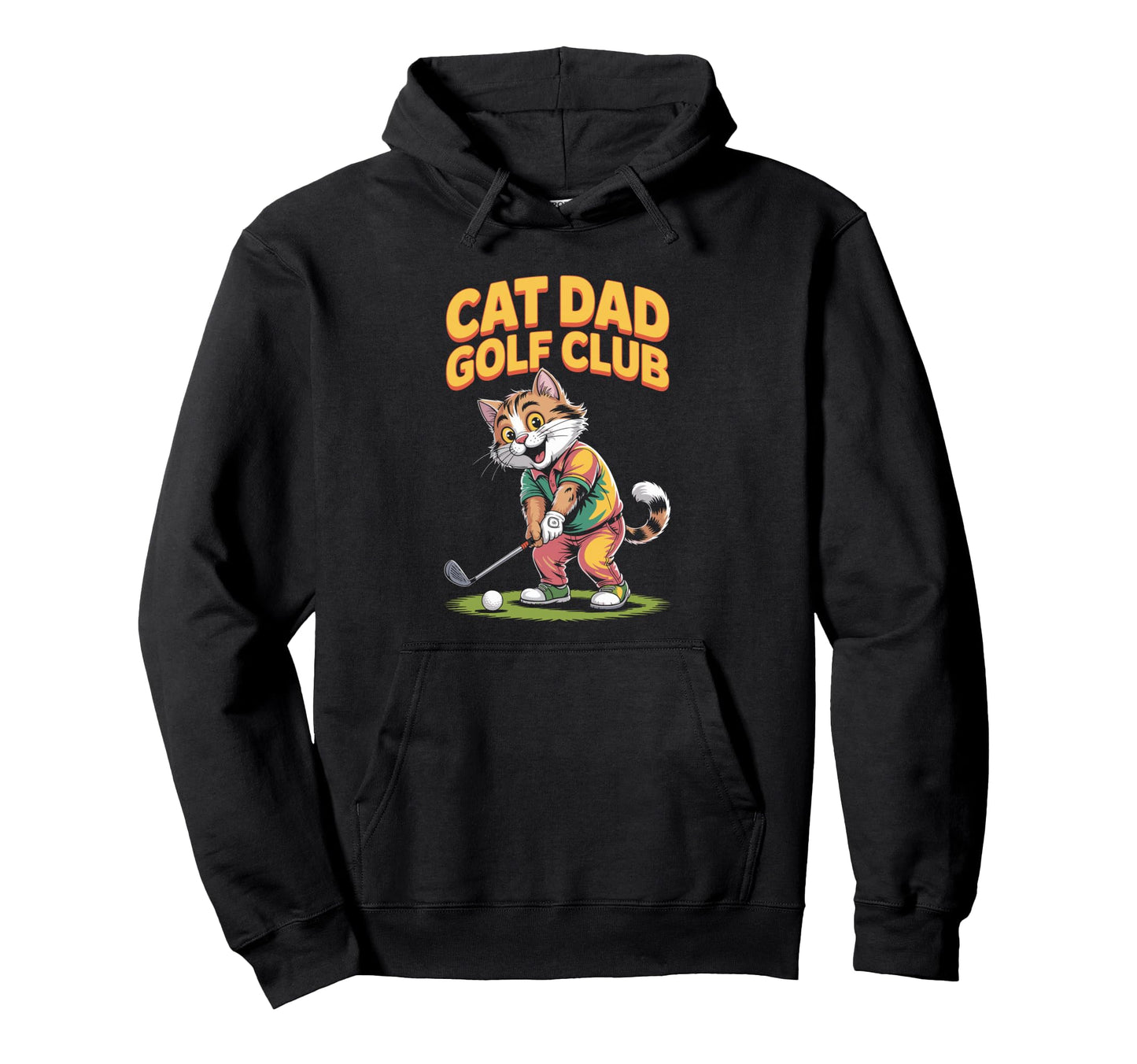 Cat Dad Golf Cart Cats Funny Hoodie - Aesthetic Graphic Unisex - T-Shirt, Sweatshirt, Hoodie