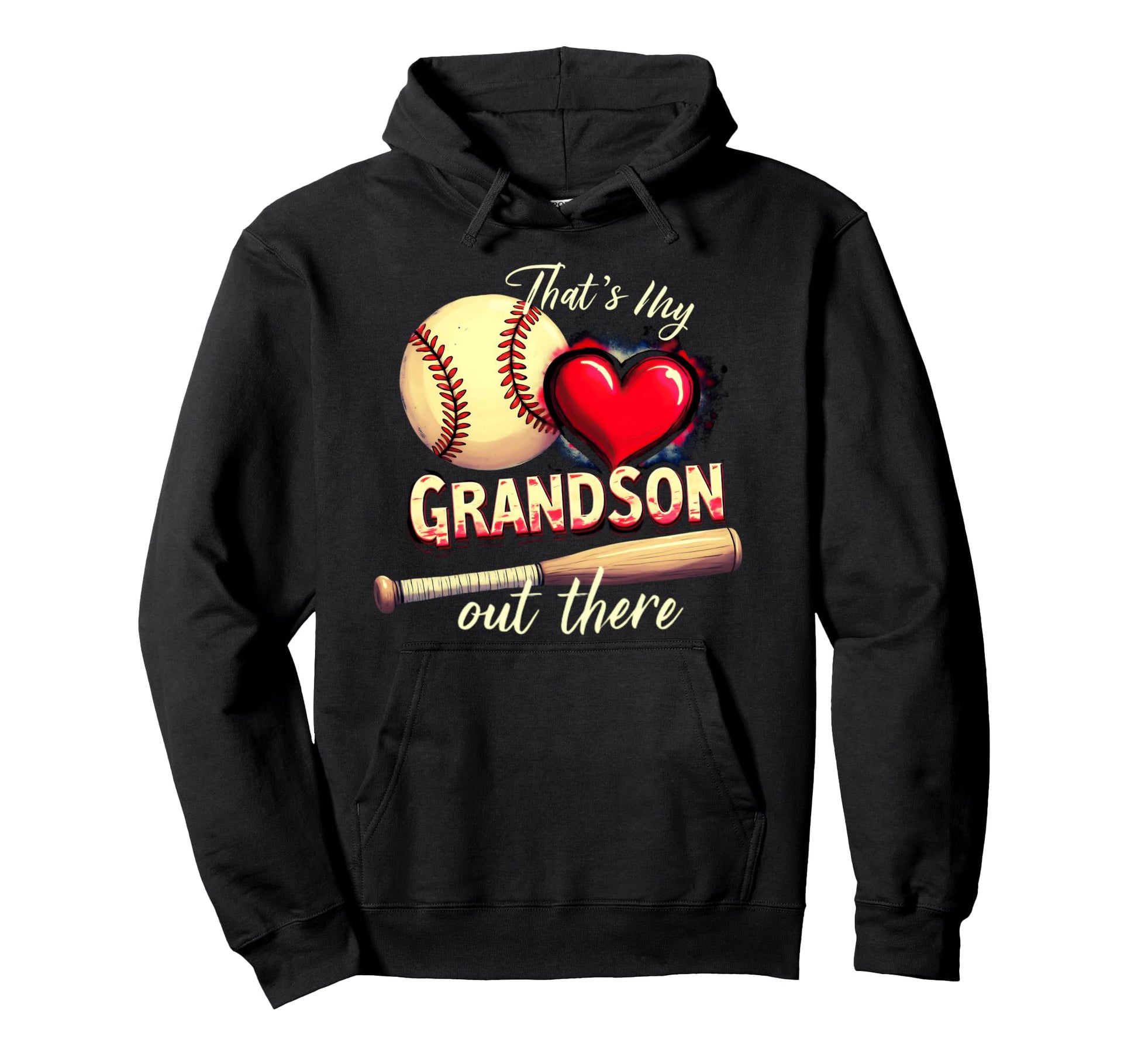 Thats My Grandson Funny Baseball Hoodie - Aesthetic Graphic Men Women - T-Shirt, Sweatshirt, Hoodie