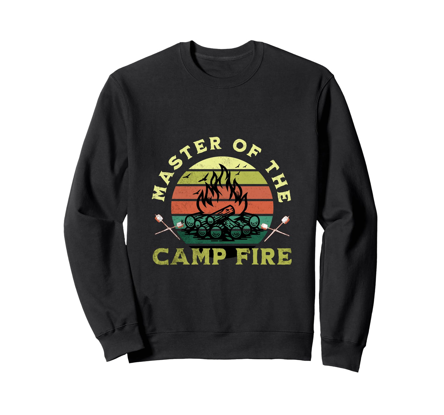 Master Campfire Funny Camping Dad Sweatshirt - Graphic Print Men Women - T-Shirt, Sweatshirt, Hoodie