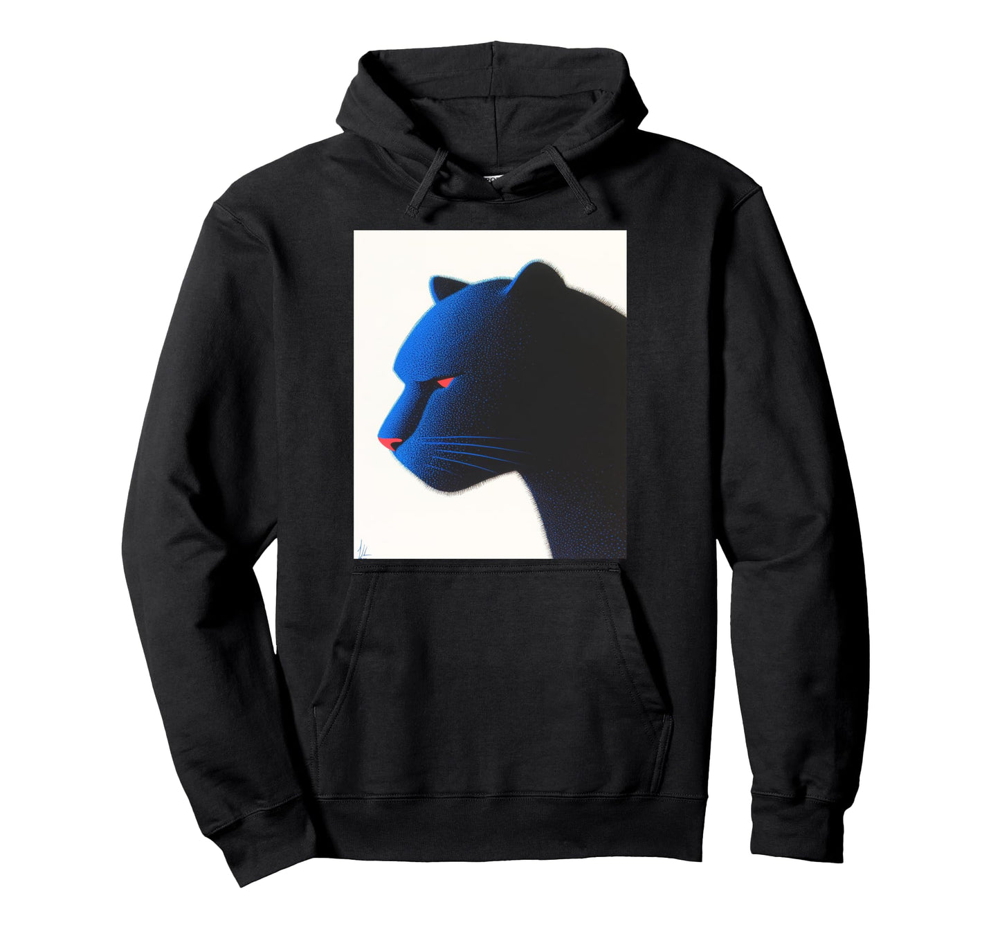 Trendy Tops Panther White Hoodie - Graphic Print for Adults - T-Shirt, Sweatshirt, Hoodie