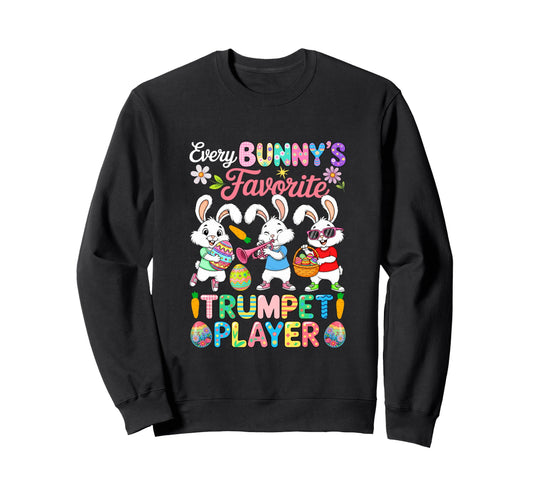 Bunnys Favorite Trumpet Player Sweatshirt - Trendy Graphic for Adults - T-Shirt, Sweatshirt, Hoodie