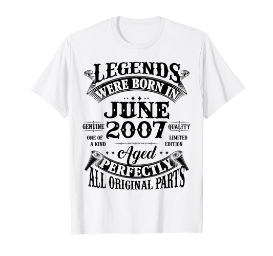19Th Birthday Gift Legend Born June T-Shirt - Trendy Graphic for Adults - T-Shirt, Sweatshirt, Hoodie