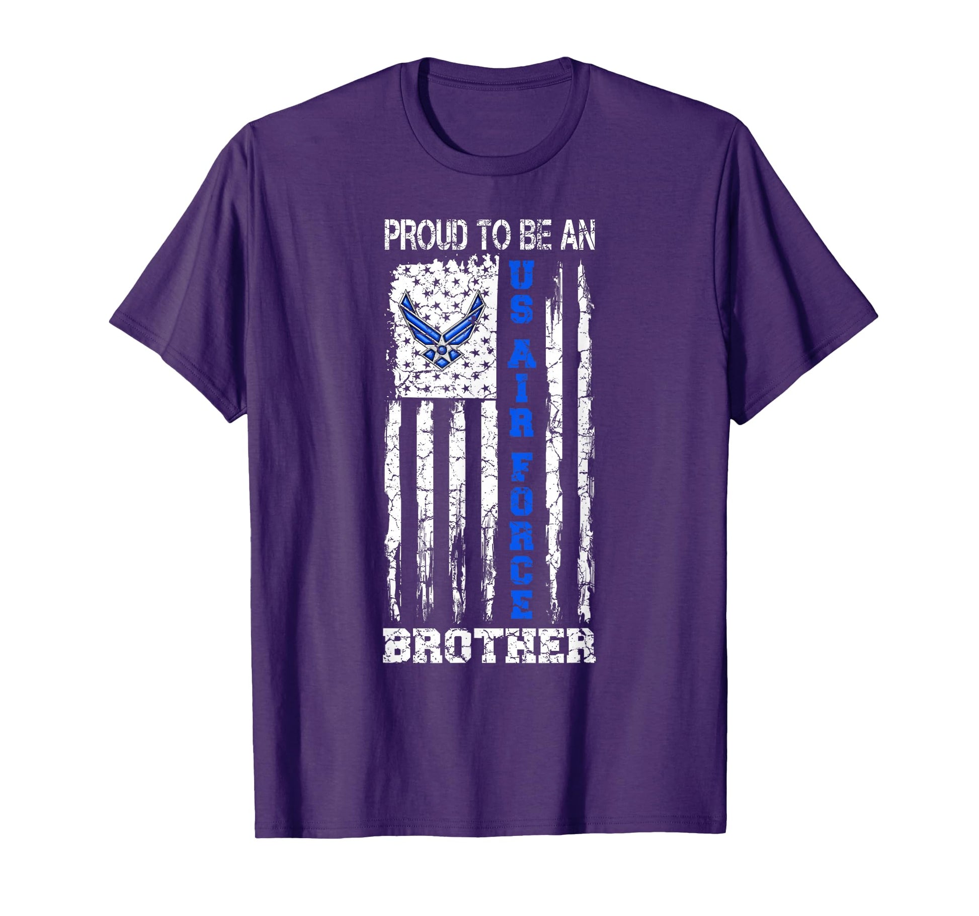 Usa Flag Proud To Be Us Air Force Brother T-Shirt - Custom Art Print Unisex - T-Shirt, Sweatshirt, Hoodie
