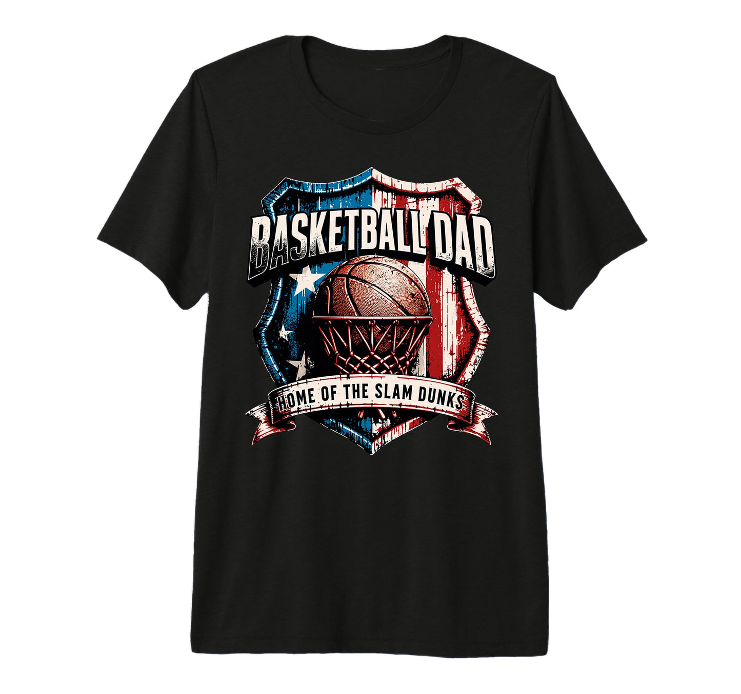 Basketball Dad Home Slam Dunks Tri T-Shirt - Unique Graphic for Adults - T-Shirt, Sweatshirt, Hoodie