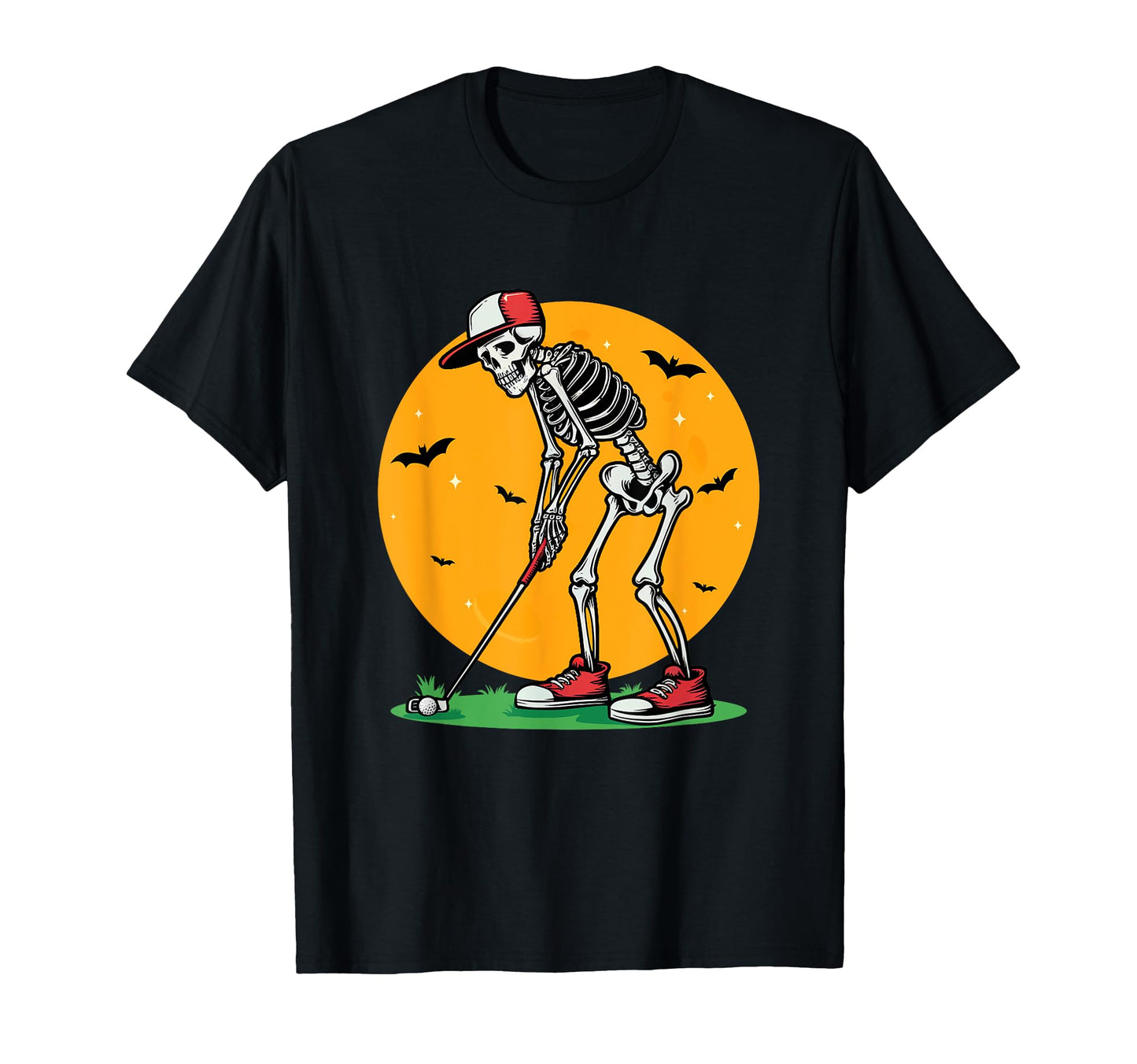 Skeleton Golf Halloween Golfer T-Shirt - Casual Everyday Wear for Adults - T-Shirt, Sweatshirt, Hoodie