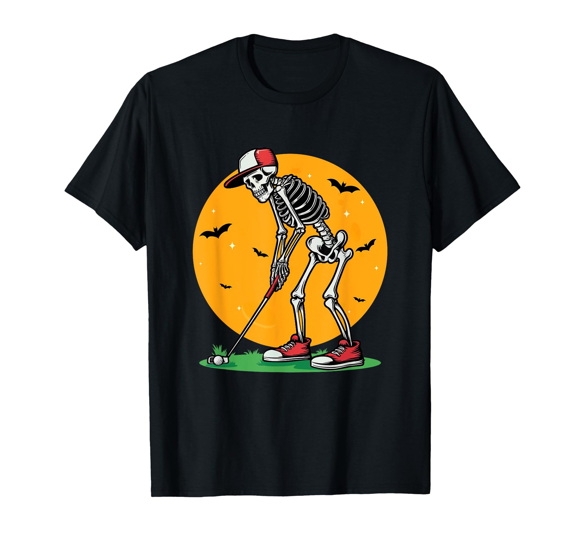 Skeleton Golf Halloween Golfer T-Shirt - Casual Everyday Wear for Adults - T-Shirt, Sweatshirt, Hoodie