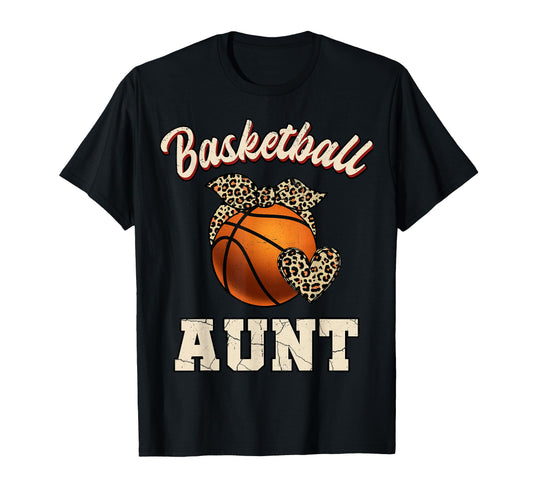 Basketball Aunt Bandana Leopard T-Shirt - Streetwear Style for Adults - T-Shirt, Sweatshirt, Hoodie
