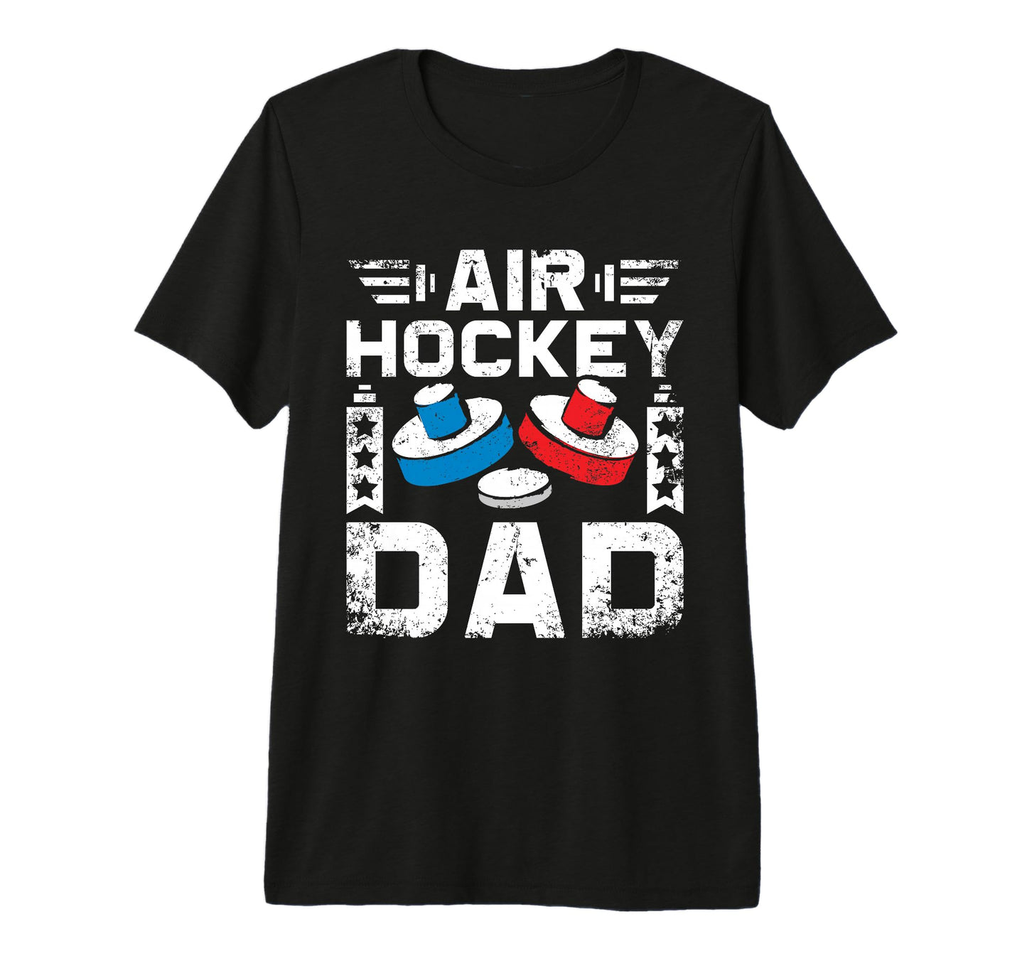 Fathers Day Air Hockey Dad Game Tri T-Shirt - Trendy Graphic for Adults - T-Shirt, Sweatshirt, Hoodie