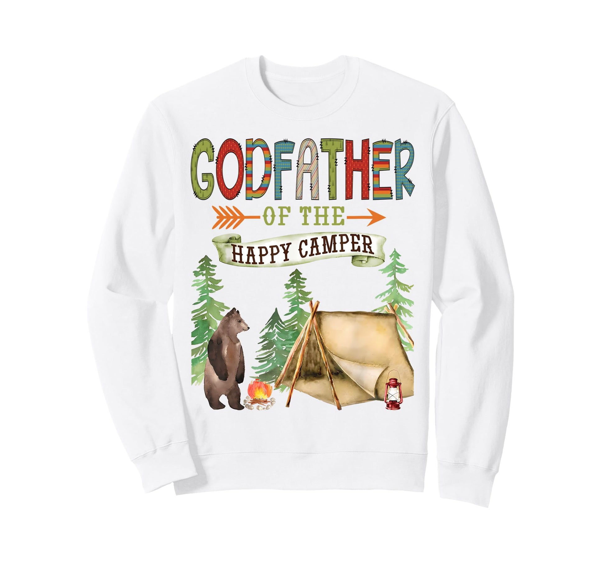 Godfather Happy Camper First Sweatshirt - Minimalist Print Men Women - T-Shirt, Sweatshirt, Hoodie