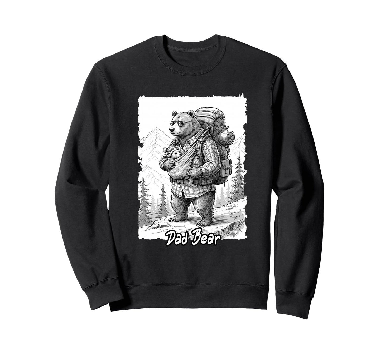 Dad Bear Camping Cubs Appreciation Sweatshirt - Minimalist Print for Adults - T-Shirt, Sweatshirt, Hoodie