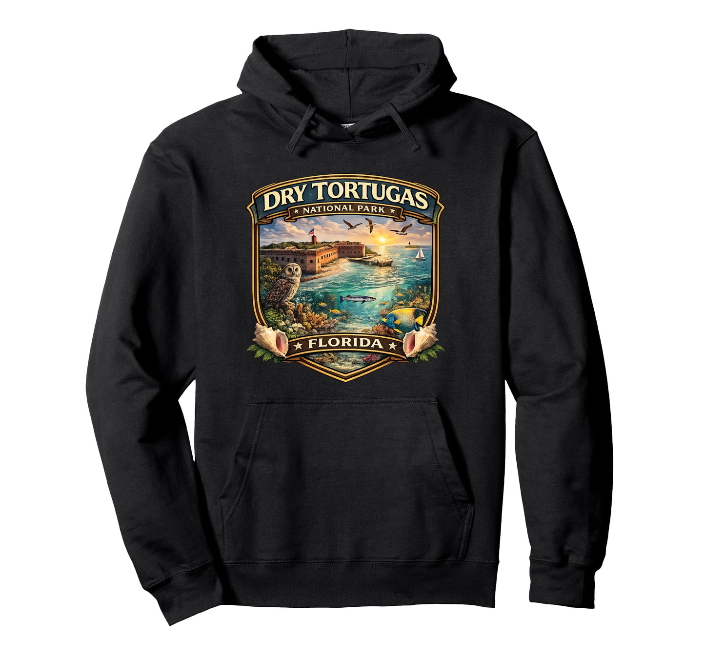 Dry Tortugas National Park Florida Hoodie - Minimalist Print Men Women - T-Shirt, Sweatshirt, Hoodie