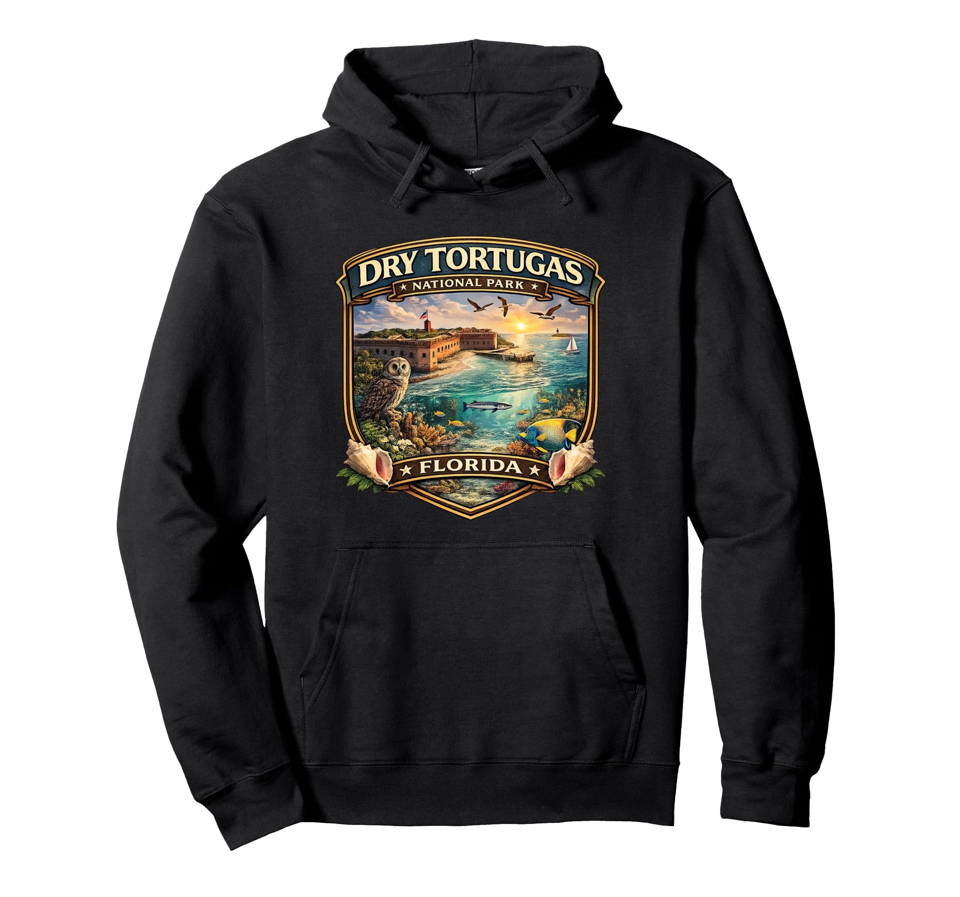 Dry Tortugas National Park Florida Hoodie - Minimalist Print Men Women - T-Shirt, Sweatshirt, Hoodie