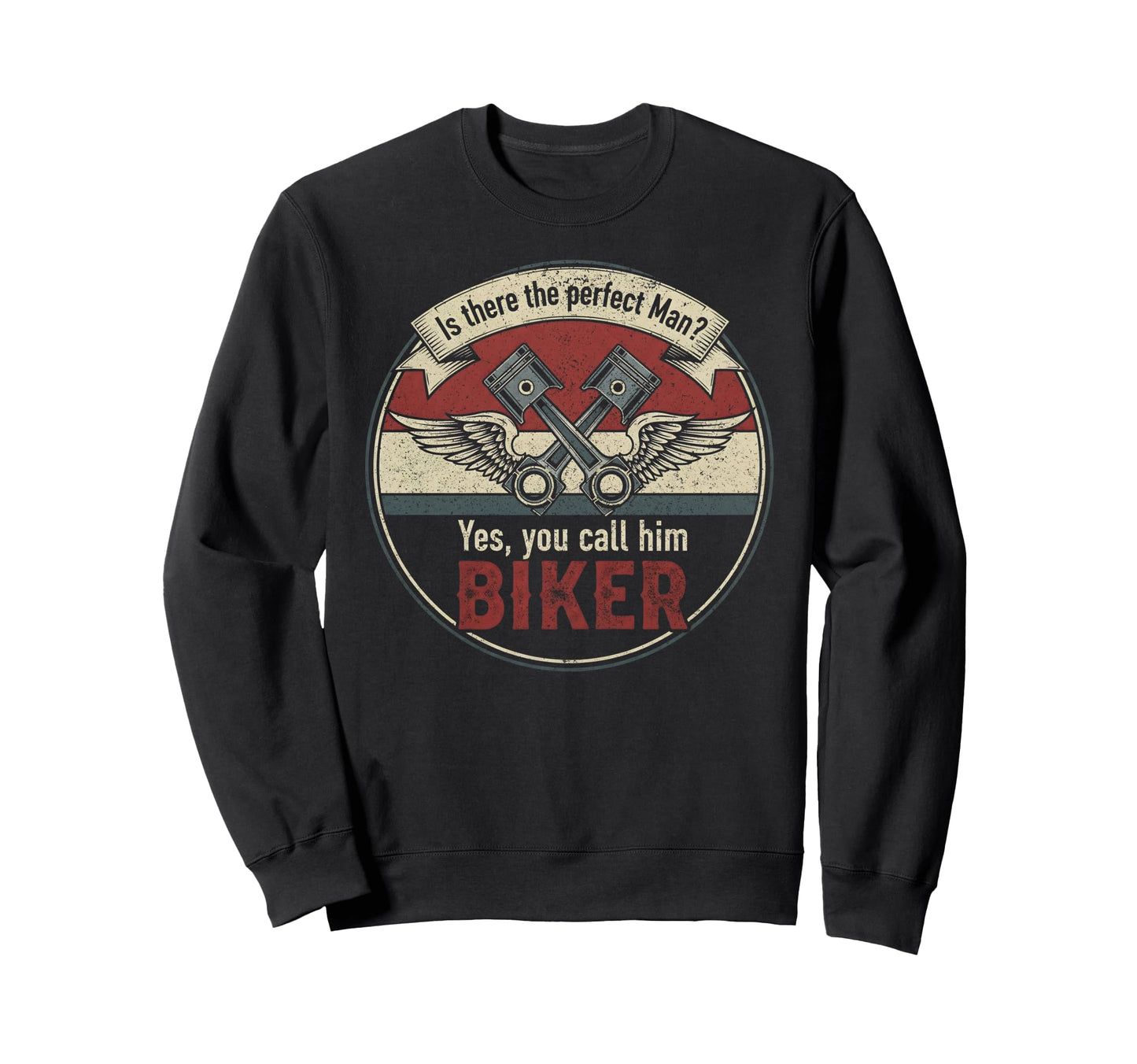 Biker Wings Pistons Motorcycle Sweatshirt - Custom Art Print Men Women - T-Shirt, Sweatshirt, Hoodie