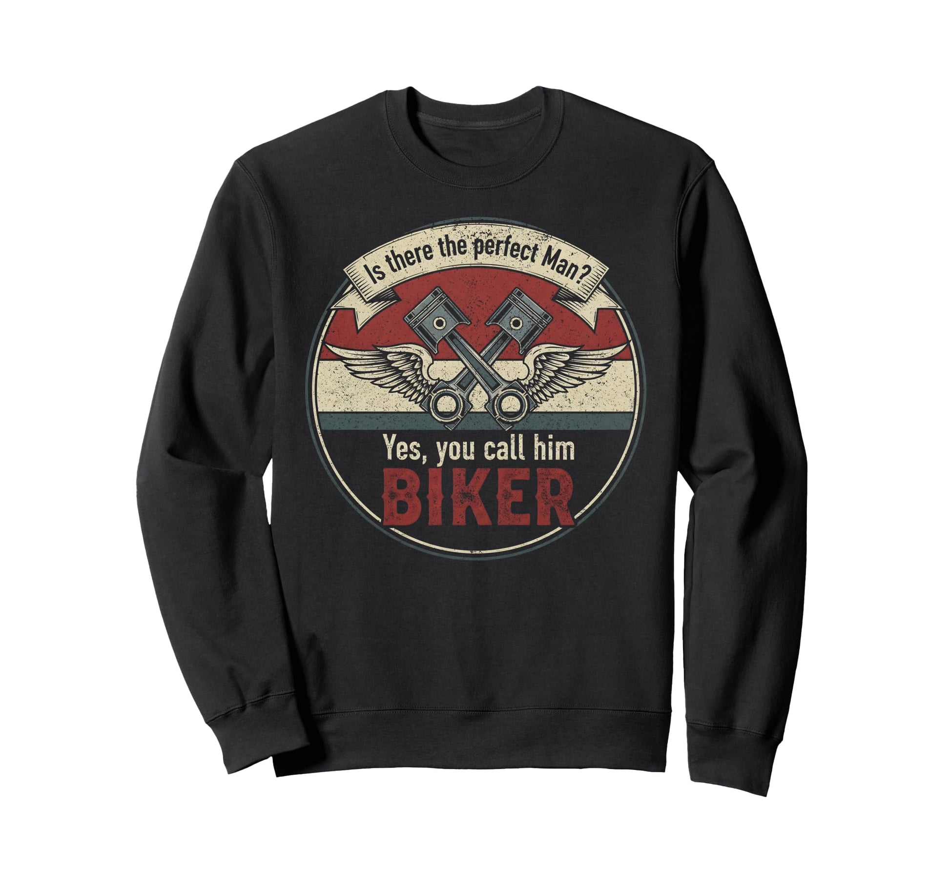 Biker Wings Pistons Motorcycle Sweatshirt - Custom Art Print Men Women - T-Shirt, Sweatshirt, Hoodie
